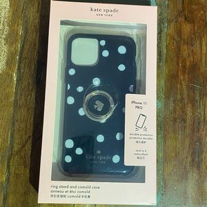 Kate Spade New York iPhone 11 Pro phone case with ring stand gently used, black